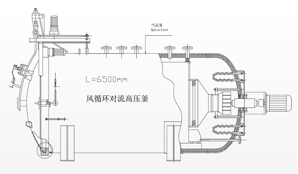 风循环对流高压釜结构示意图