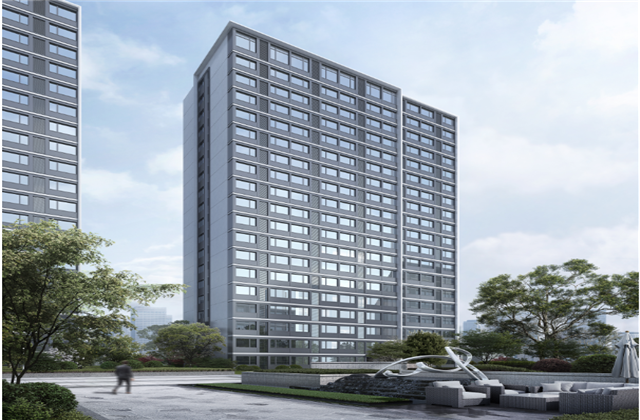 杭州市首座近零能耗住宅建筑临安尊龙凯时人生就搏宸锦学府主体结顶
