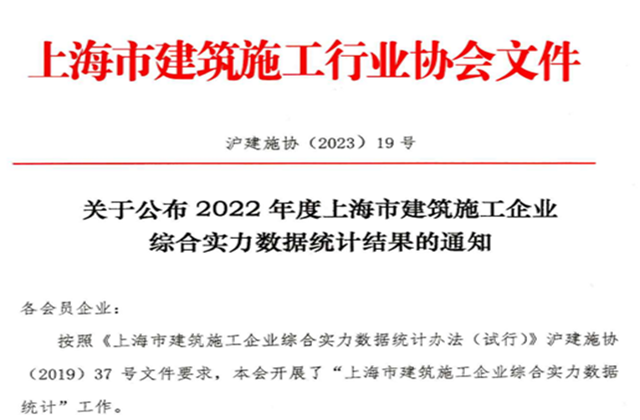 尊龙凯时人生就搏建设集团连续七年蝉联“上海市进沪施工30强企业第一名”